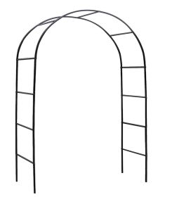 78"H x 45"W Metal Garden Arch Trellis; Adjustable Arbor Trellis for Garden Climbing Plants Support or Wedding Decor,Black