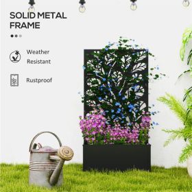 Garden Bed, Galvanized Planter, Garden Bed with Privacy Pan