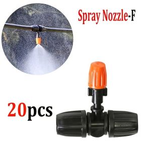 20pcs Adjustable Garden Drip Irrigation Misting Nozzles Micro Sprinkler Head Atomizer Irrigation Drippers (Model: Spray Nozzle-F)