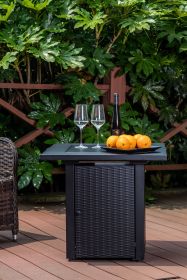 28-Inch Propane Gas Fire Table (Color: BLACK)
