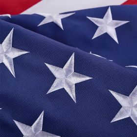 American Flag 10x15 ft 8x12 ft 6x10 ft 5x8 ft 4x6 ft 3x5 ft  2x3 ft Outdoor Heavy Duty Embroidered Stars USA Flag Sewn Stripes Fade Resistance Br (size: 8x12ft)